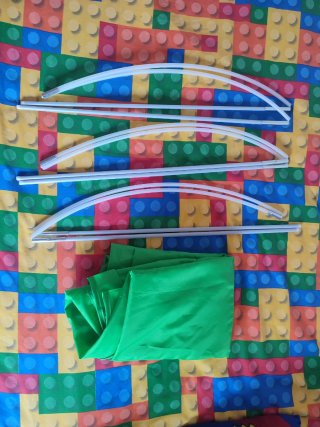 Dosel verde para cama infantil