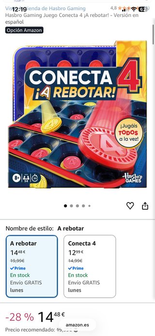 Conecta 4 ¡A Rebotar! Juego de Mesa