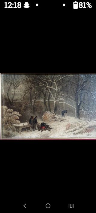 Vecchissimo quadro dipinto ad olio firmato L.Burge
