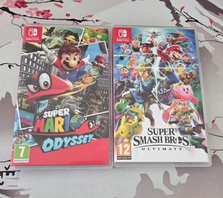 Super Mario Odyssey y Smash Bros Ultimate switch