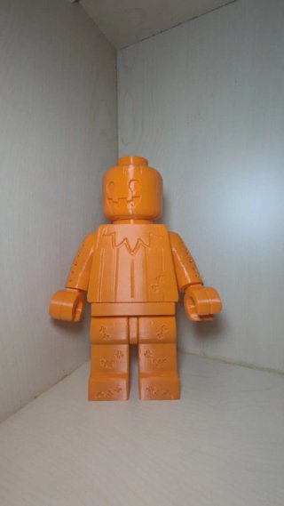 Muñeco tipo Lego Halloween Naranja 20cm