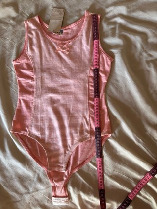 Body Corso Sport Line tirantes rosa y blanco