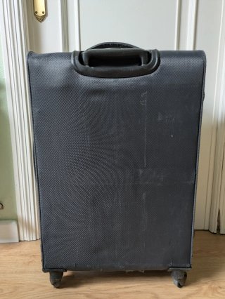 Maleta mediana de tela gris