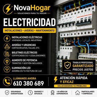 Electricidad ( 610 380 689 ) Nova Hogar
