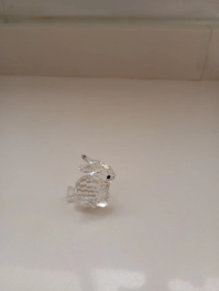 Coppia di conigli in cristallo Swarovski