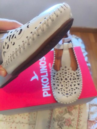 Sandalias Pikolinos Beige/Blanco T-Strap