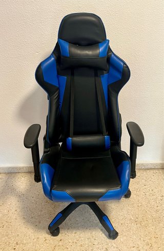 Silla Gaming Negra y Azul
