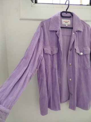 Chaqueta pana morada lila L