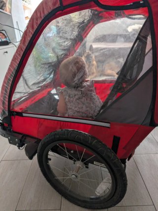 Carro para correr y bici