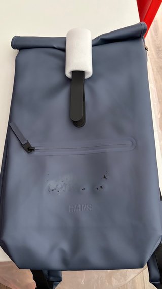 Mochila Rains Rolltop Impermeable Azul/Gris