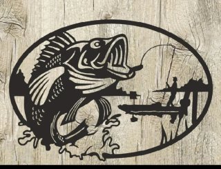 Decoración de Pesca: Pez y Pescador