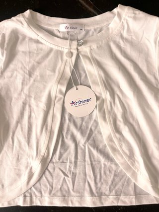 Bolero blanco elegante nuevo nina 8/10 años