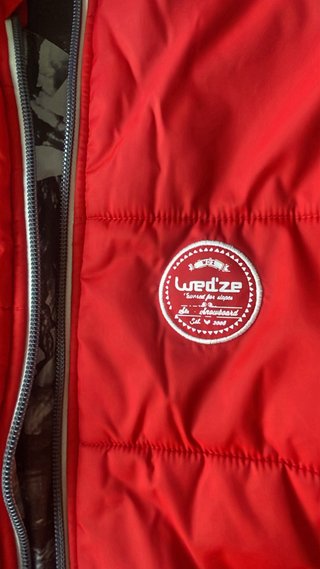 Chaqueta reversible Wed'ze Estampado Nieve/Roja