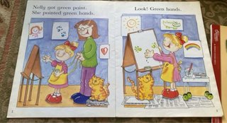 Libro A3 en inglés para niños Nelly paints a monst