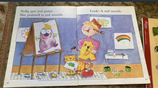 Libro A3 en inglés para niños Nelly paints a monst