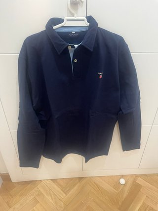 Polo Gant Azul Manga Larga