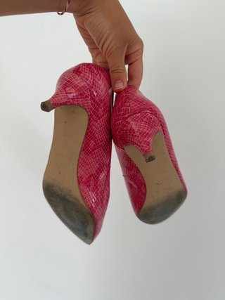 Zapatos tacón gatito vintage rosa