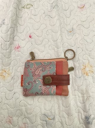 Monedero/Cartera Rosa con Llavero