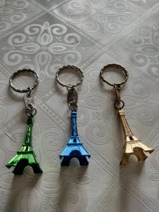 Llaveros Torre Eiffel (3 unidades)