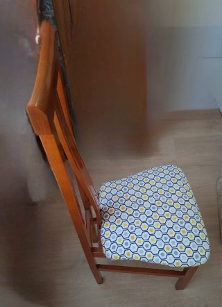 6 Sillas de Comedor Madera Tapizadas