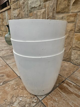 3 macetas 34cm ruedas