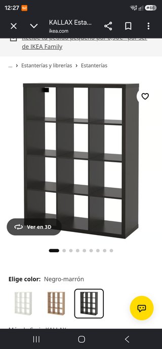 Estantería KALLAX IKEA Negro-marrón