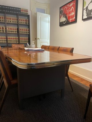Mesa de juntas grande madera + 10 sillas