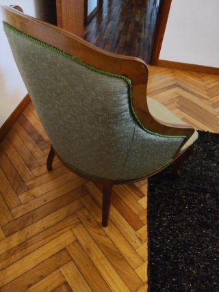 2 Butacas de madera y tela