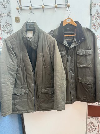 Cazadoras de hombre gris