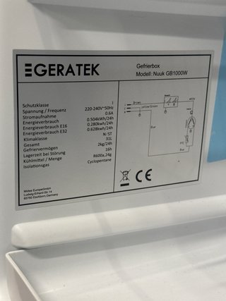 Congelador GERATEK blanco