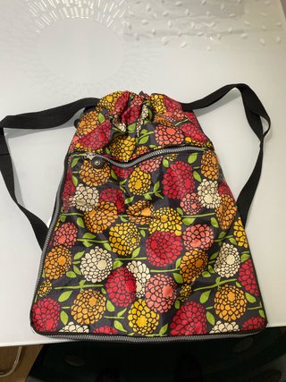 Mochila flores nylon
