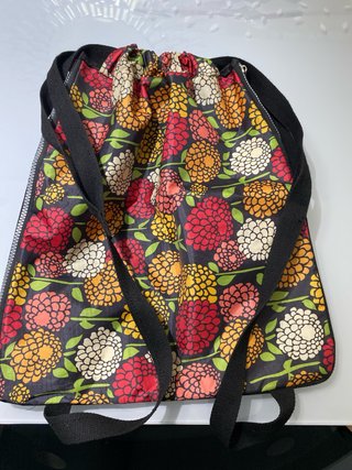 Mochila flores nylon