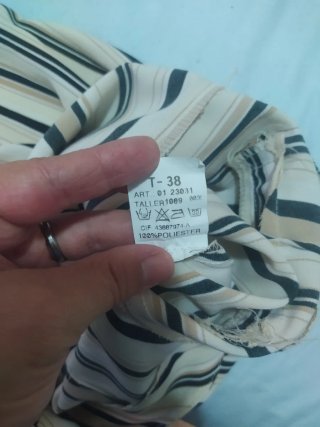 Conjunto de pantalón y top a rayas
