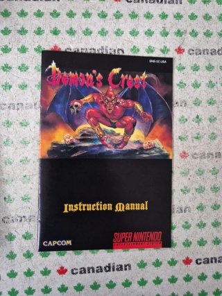 Demon's Crest Super Nintendo SNES