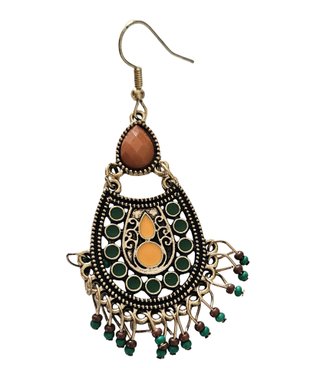 Pendientes Boho Bronce Candelabro Esmaltado