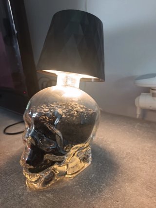 Lámpara Diseño Calavera Transparente