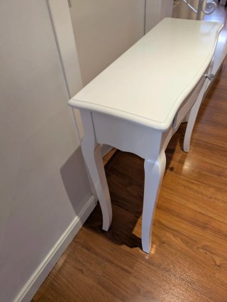 Mesa de entrada  entradita blanca madera