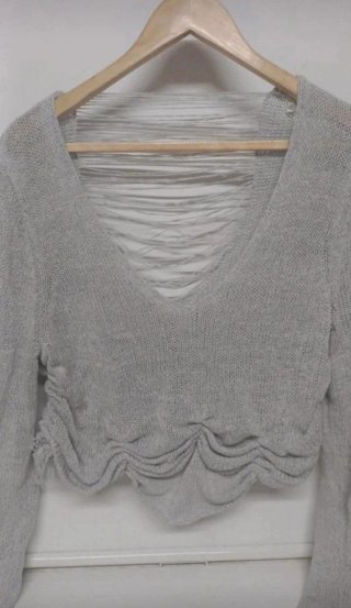 Jersey Bonobo drapeado gris T. M/L