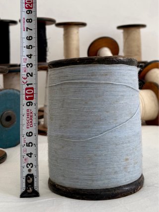 Lote 23 bobinas madera antiguas años 60-70