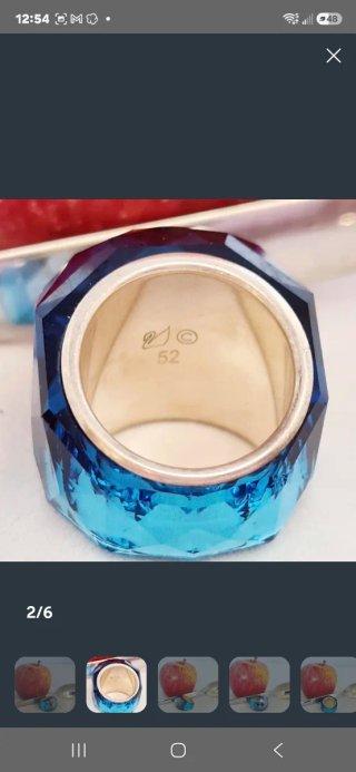 Anillo Swarovski Nirvana azul talla 52