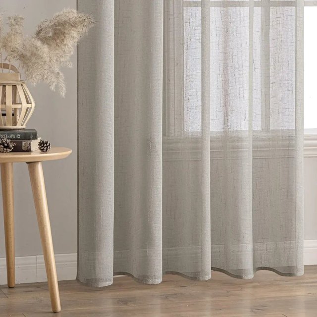 Cortina tipo Lino fino transpr.225x300 Gris oscuro