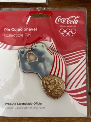 Lote 5 pins Coca Cola Rio 2016 JJOO
