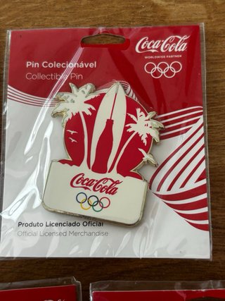 Lote 5 pins Coca Cola Rio 2016 JJOO