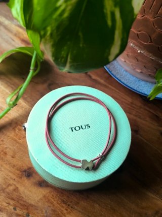 Pulsera TOUS Oso Rosa y Plata