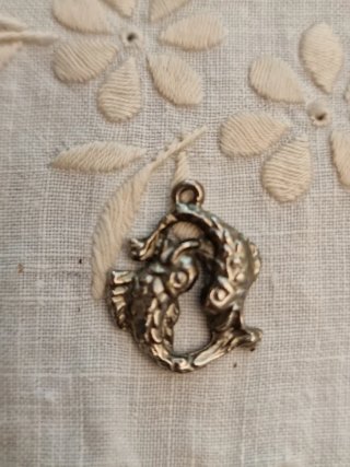 Ciondolo Metallo Pesci Cm. 2 Charm Vintage