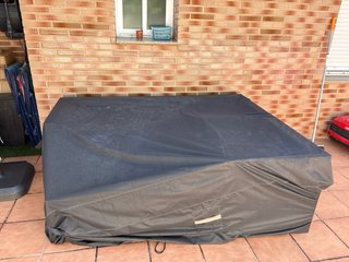 Conjunto Muebles Terraza Ratán Negro Gris
