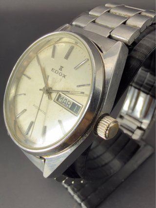Edox automático vintage suizo día y fecha