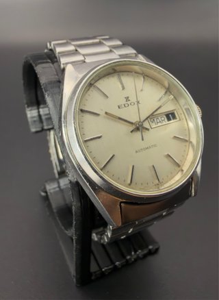 Edox automático vintage suizo día y fecha