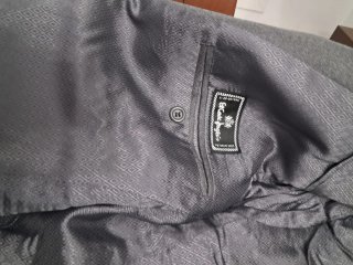 Traje de lana gris de caballero