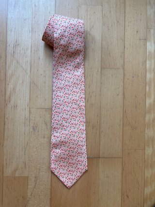 Corbata de seda Salvatore Ferragamo color salmón